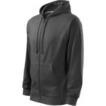 Pánská mikina Reklamní Trendy Zipper mikina pánská, ocelově šedá, XL