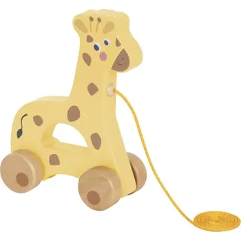 Dřevěná hračka eliNeli Tahací hračka (dřevěná) - žirafa