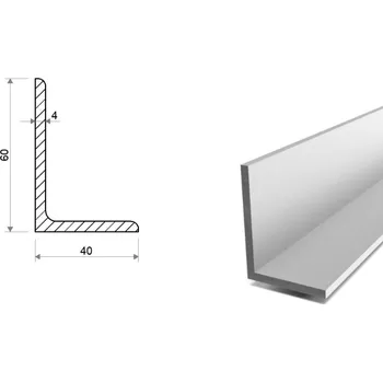Stavební profil Hliníkový profil L 60x40x4 (EN 6060)