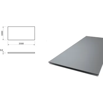 Plech Ocelový plech (DC01) 1x2 m, tloušťka 0,6 mm