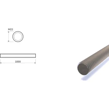 Závitová tyč Závitová tyč pozinkovaná M22 - 4.8