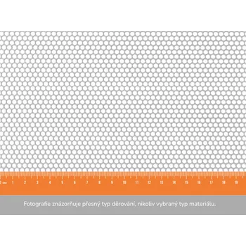 Plech Děrovaný plech RV 3-4 - 1x2 m, tloušťka 2 mm