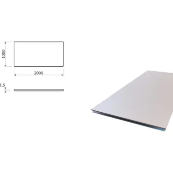 Plech Pozinkovaný plech 1,5 mm 1000x2000 mm