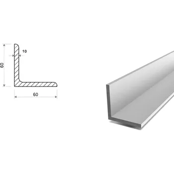 Stavební profil Hliníkový profil L 60x60x10 (EN 6060)
