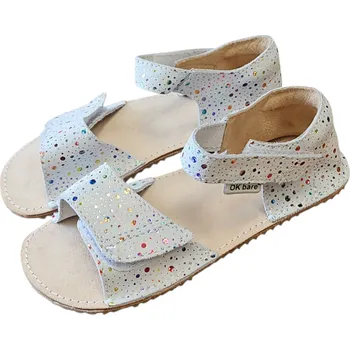 Chlapecké sandály Dívčí kožené barefoot sandály MIRRISA bílá 27