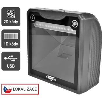 Čtečka čárových kódů Virtuos 2D čtečka HT-865A, stacionární, USB, černá EHE0007