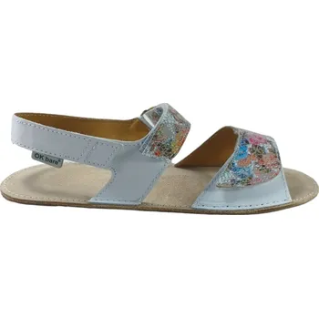 Dámské sandále Dámské kožené barefoot sandály MIRRISA LADY/I - navrhněte si bílá + květiny - 10/R12, podešev C, KS2, stélka S1