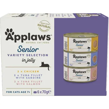 Krmivo pro psa 12x 70g Applaws Senior Mixpaket (3 Sorten) Katzenfutter nass