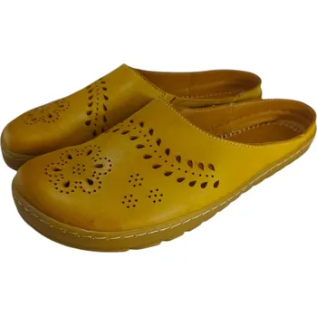 Dámské baleríny Kožené dámské barefoot nazouváky AMY žlutá 41