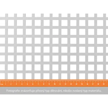 Plech Děrovaný plech QG 10-15 - 1x2 m, tloušťka 1,5 mm