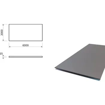Plech Ocelový plech (S235) 2x6 m, tloušťka 15 mm