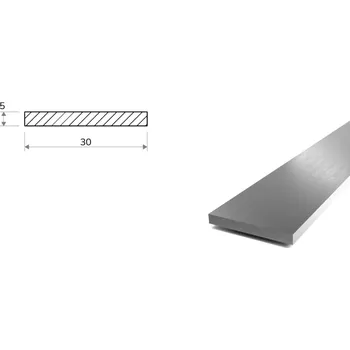 Stavební materiál Nerezová plochá ocel 30x5 - stříhaná (1.4301/7)
