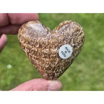 Přírodní kámen Srdce Aragonit 101g (Peru)