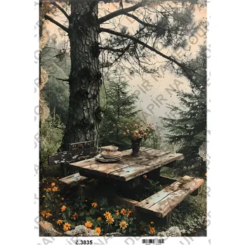 Umělecký papír Rýžový a soft papír na decoupage - Vintage obrazy - KB03835 Materiál: Soft, Rozměr: A4