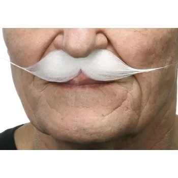 Karnevalový kostým Knír do špičky bílý VI02825x