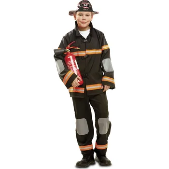 Karnevalový kostým Dětský kostým Hasič černý VI02077x Pro věk (roků) 10-12