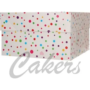 Čokoláda Dortová krabice FunCakes puntíky - 25x25x15cm