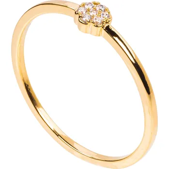 Prsten ANNA PERLY Jemný pozlacený prsten s třpytivými zirkony Velikost prstenu: 58