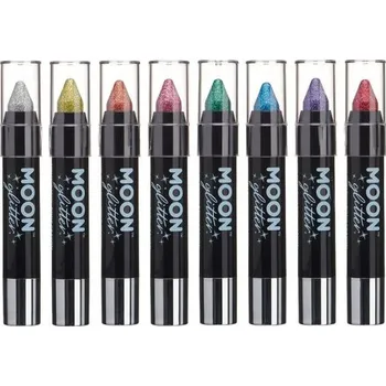 Karnevalový doplněk Glitter Tužka na tělo 3,5 g SFG06506 Barva Červená