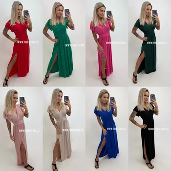 Dámské šaty Šaty ARIEL long Barva: Tmavě růžová