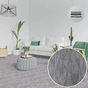 Koberec Koberec metráž TROP Šedý Označení šíře role: 4 m