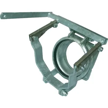 Hadicová spojka ITAL RYCHLOUZÁVĚR FEMALE/ PŘÍRUBA - DN150, pozink, boční páka, 180 mm příruba, osy 150x150 mm