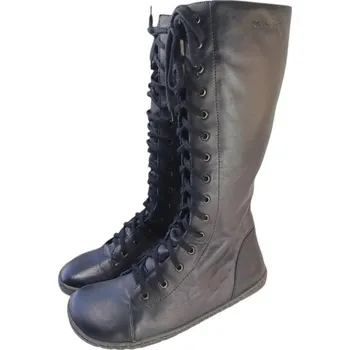 Dámská fitness obuv Dámské vysoké zimní barefoot kozačky HOY černá, s podšívkou z přírodní vlny 38