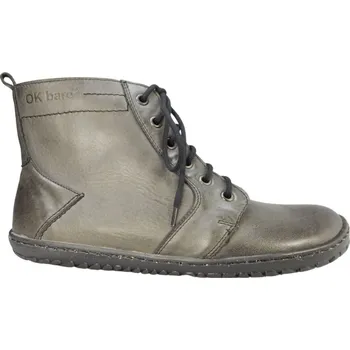 Dámská fitness obuv Dámská kotníčková barefoot obuv na šněrování i zip DEVON šedá 41