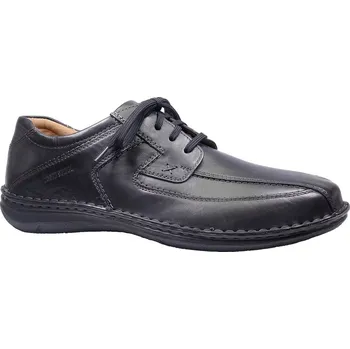 Pánské polobotky Vycházková obuv-flexiblová, Josef Seibel, Anvers 08, šíře K, černá: Černá Hladká kůže 31 47 K - extra široká (1161-1161)