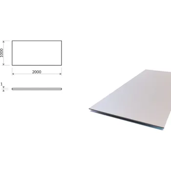 Plech Pozinkovaný plech 1x2 m, tloušťka 1 mm