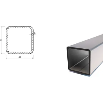 Stavební materiál Jekl 60x60x8 (S355)