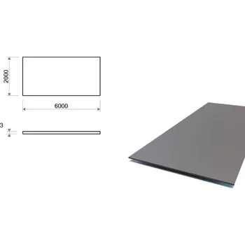 Plech Ocelový plech (S235) 2x6 m, tloušťka 3 mm