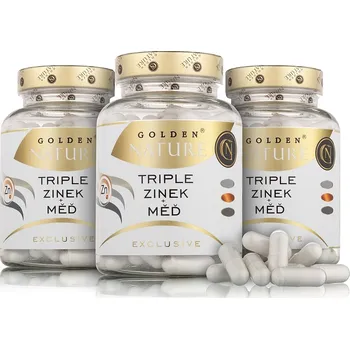 Doplněk stravy Golden Nature 2+1 GN Exclusive Triple Zinek + Měď 300 cps.