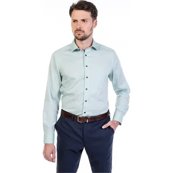 Pánská košile Pánská bavlněná košile Barva: Zelená, Velikost: 44, Střih: REGULAR FIT