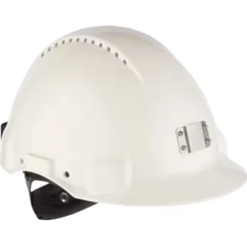Pracovní přilba 3M G3000NUV-10-VI 3M™ Ochranná přilba, Uvicator, nastavovací kolečko, odvětrávaná, plastová potní čelová páska, držák lampy, bílá