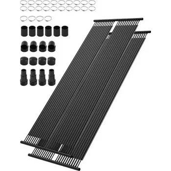 Solární ohřívač bazénu VEVOR, solární panel HDPE pro bazén 2,75 x 20 stop (2 ks) - odolný a odolný vůči povětrnostním vlivům, s kompletním příslušenstvím, univerzální solární panel pro bazén – zvyšuje teplotu vody, nadzemní i zapuštěný bazén