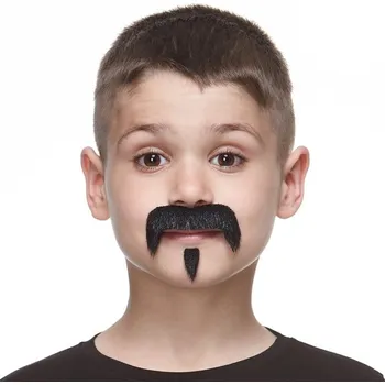 Karnevalový kostým Dětský knír černý s bradkou VI08908x