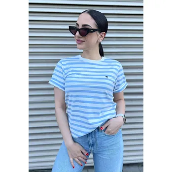 MaxMara Dámské tričko Max Mara SATRAPO 2515971031650 bílomodré Velikost: L