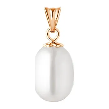 Přívěsek ANNA PERLY Elegantní přívěsek z růžového zlata s pravou bílou sladkovodní perlou