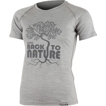 BACK dámské 100% merino triko s tiskem - Černá 8484 / S / Černá