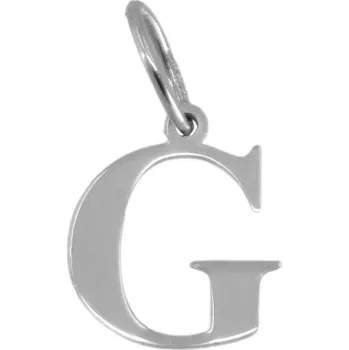 Přívěsek 3792 Zlatý přívěsek z bílého zlata tiskací písmeno G 0,17g
