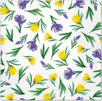 Papírový ubrousek Ubrousek na decoupage Květiny luční jaro/léto 33x33 cm - 3 vrstvy - 1 ks