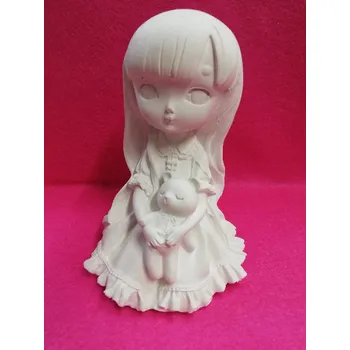 Odlitek k dalšímu tvoření - Děvčátko s medvídkem