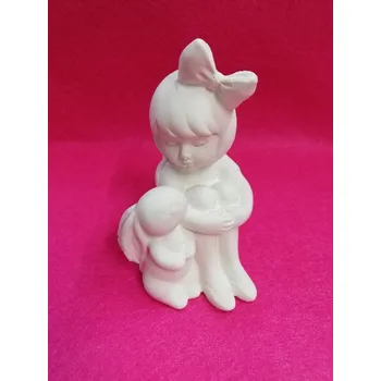 Odlitek k dalšímu tvoření - Děvčátko se zajíčkem