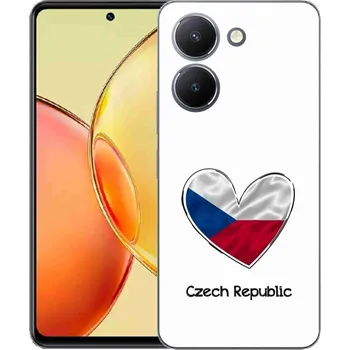 Vlajka Gelový kryt mmCase na Vivo Y36 - vlajka srdce bílé pozadí