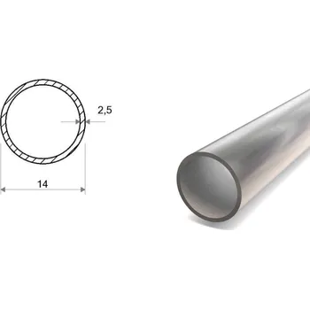 kabelová chránička Nerezová trubka bezešvá 14x2,5 (1.4541)