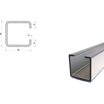 Stavební profil C profil 30x30x10x2 ocel jekl 6 m