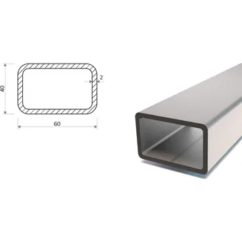 Stavební profil Pozinkovaný jekl 60x40x2