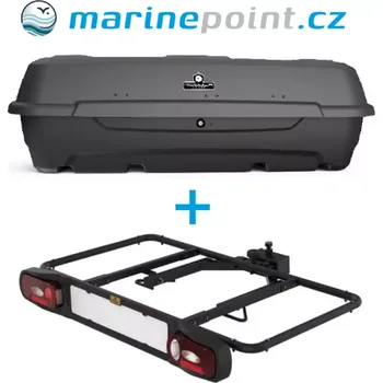 Box na tažné zařízení Plošina Modula ReCargo +Přepravní Box ReLoader 410 L, nosnost 45 kg