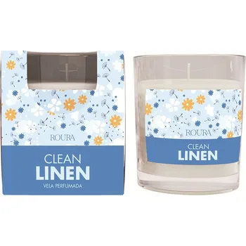 Svíčka ROURA Clean Linen Vonná svíčka, 125 g